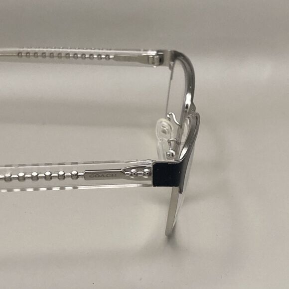 Coach Eyeglasses Frames HC5067 9233 Satin Black Silver/Crystal Cat Eye 51-17-135 - Picture 14 of 16
